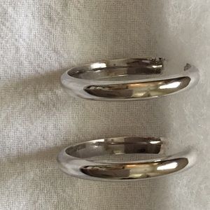 Sterling silver hoop earrings 1.5 inch